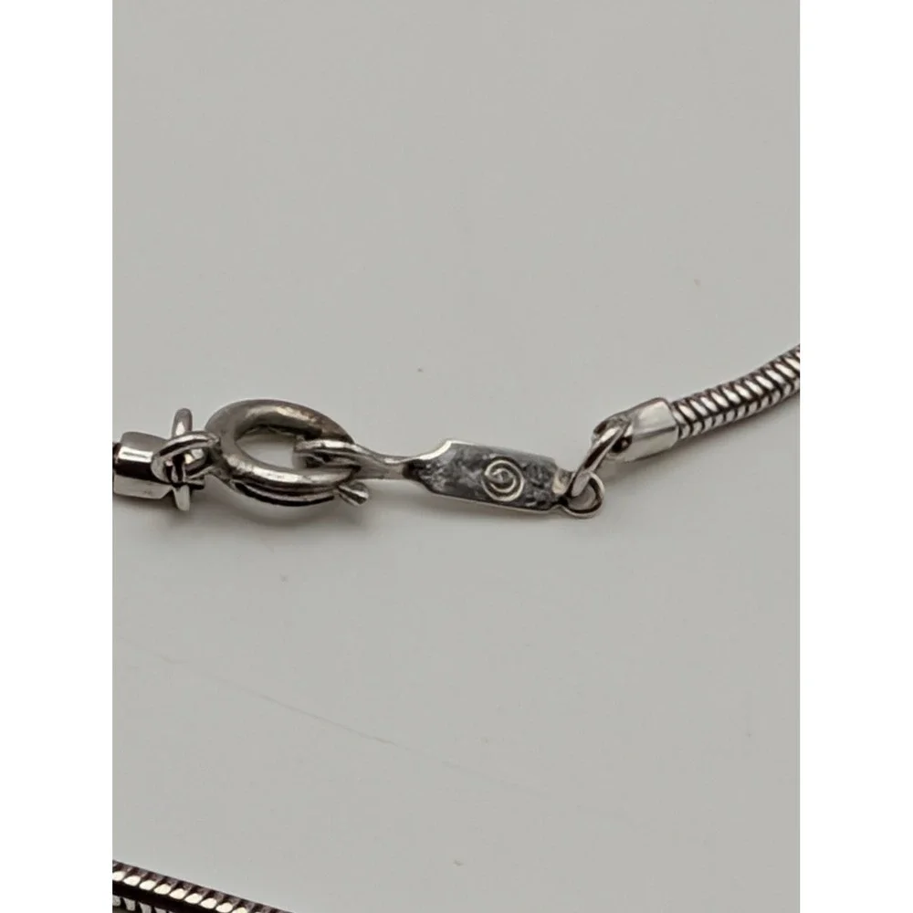 Monet Silver Tone Snake Chain Necklace 24 Inch Thin Minimalist Vintage U-N26-258